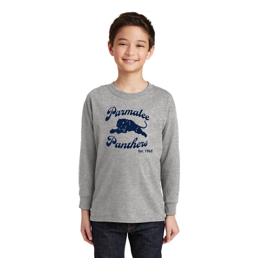 Parmalee Elementary Spirit Wear 2023-24 On-Demand-Youth Unisex Long Sleeve Tee Panther Logo