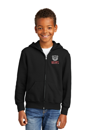 GES Bears Spirit Wear 2023-24 On-Demand-Unisex Full-Zip Hooded Sweatshirt BEARS Logo