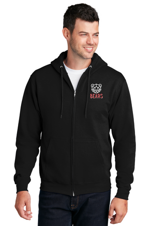 GES Bears Spirit Wear 2023-24 On-Demand-Unisex Full-Zip Hooded Sweatshirt BEARS Logo