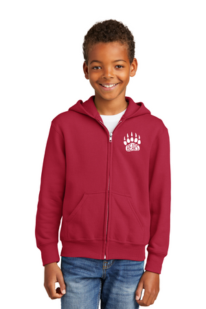 GES Bears Spirit Wear 2023-24 On-Demand-Unisex Full-Zip Hooded Sweatshirt Paw Logo