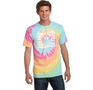 Liberty Elementary Fall Spirit Wear 2023-24 On-Demand-Adult Unisex Tie-Dye Shirt Smiley Logo
