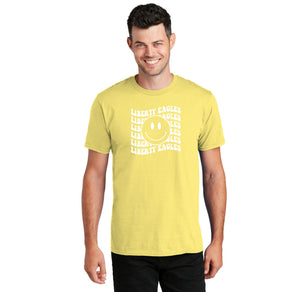 Liberty Elementary Fall Spirit Wear 2023-24 On-Demand-Adult Unisex Fan Favorite Premium Tee Smiley Logo