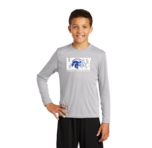 Liberty Elementary Fall Spirit Wear 2023-24 On-Demand-Youth Unisex Dri-Fit Long Sleeve Tee Eagle Logo