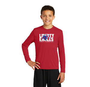 Liberty Elementary Fall Spirit Wear 2023-24 On-Demand-Youth Unisex Dri-Fit Long Sleeve Tee Eagle Logo