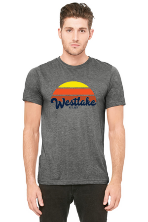 Westlake Elementary Spirit Wear 2023/24 On-Demand-BELLA+CANVAS Triblend Short Sleeve Sunset Logo