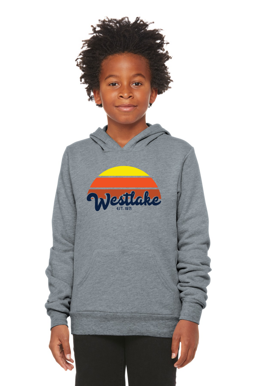 Westlake Elementary Spirit Wear 2023/24 On-Demand-BELLA+CANVAS Premium Fleece Hoodie Sunset Logo