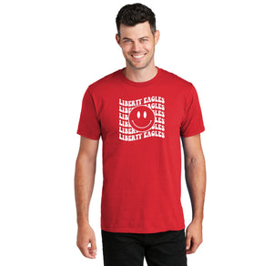 Liberty Elementary Fall Spirit Wear 2023-24 On-Demand-Adult Unisex Fan Favorite Premium Tee Smiley Logo