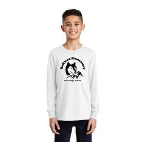 Huffman Elementary Spirit Wear 2023-24 On-Demand-Youth Unisex Port & Company Long Sleeve Shirt Husky Logo