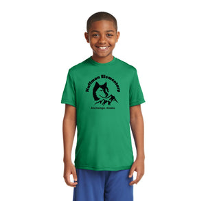 Huffman Elementary Spirit Wear 2023-24 On-Demand-Youth Unisex Dri-Fit Shirt Husky Logo