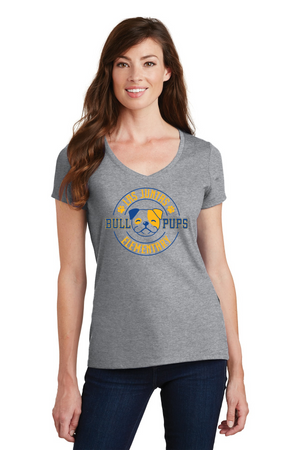 Las Juntas Elementary 2023-24 On-Demand-Port and Co Ladies V-Neck Circle Logo