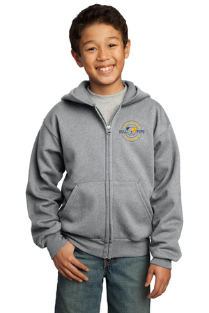 Las Juntas Elementary 2023-24 On-Demand-Unisex Full-Zip Hooded Sweatshirt Circle Logo