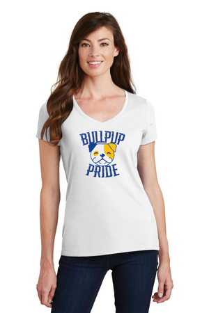 Las Juntas Elementary 2023-24 On-Demand-Port and Co Ladies V-Neck Pride Logo