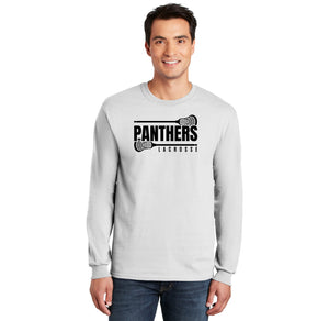 Panther Lacrosse 2023-24 On-Demand-Adult Unisex Long Sleeve Tee Black Logo