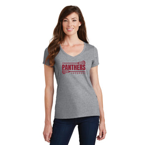 Panther Lacrosse 2023-24 On-Demand-Womens Fan Favorite V-Neck Tee Maroon Logo