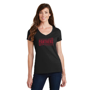 Panther Lacrosse 2023-24 On-Demand-Womens Fan Favorite V-Neck Tee Maroon Logo