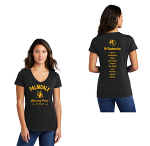 Palmdale Learning Plaza Spirit Wear 2024 On-Demand-Womens Fan Favorite V-Neck Tee GO PUMAS!