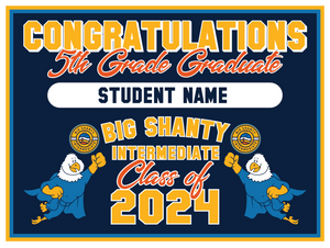 Graduation Yard Sign Demo Store-Yard Sign w/ Stake + Personalized Name