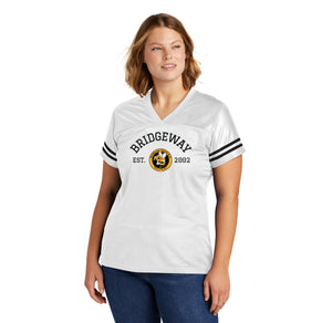 Bridgeway Island-Womens Sport-Tek Jersey Circle Logo