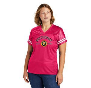 Bridgeway Island-Womens Sport-Tek Jersey Circle Logo