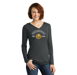 Bridgeway Island-Womens Premium Perfect Tri Long Sleeve Hoodie Circle Logo