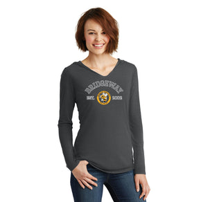 Bridgeway Island-Womens Premium Perfect Tri Long Sleeve Hoodie Circle Logo