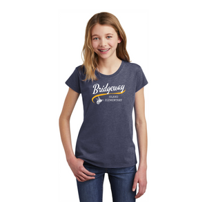 Bridgeway Island-Girls Premium Tee Cursive Logo