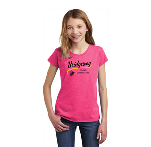 Bridgeway Island-Girls Premium Tee Cursive Logo