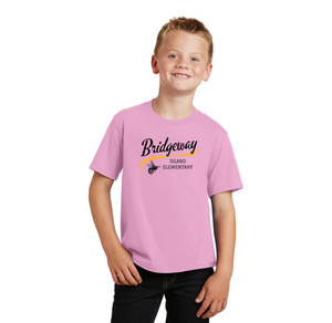 Bridgeway Island-Youth Unisex Fan Favorite Premium Tee Cursive Logo