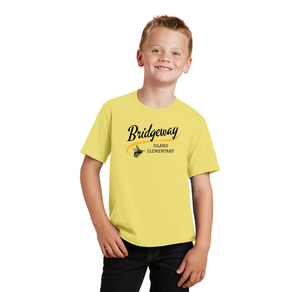 Bridgeway Island-Youth Unisex Fan Favorite Premium Tee Cursive Logo