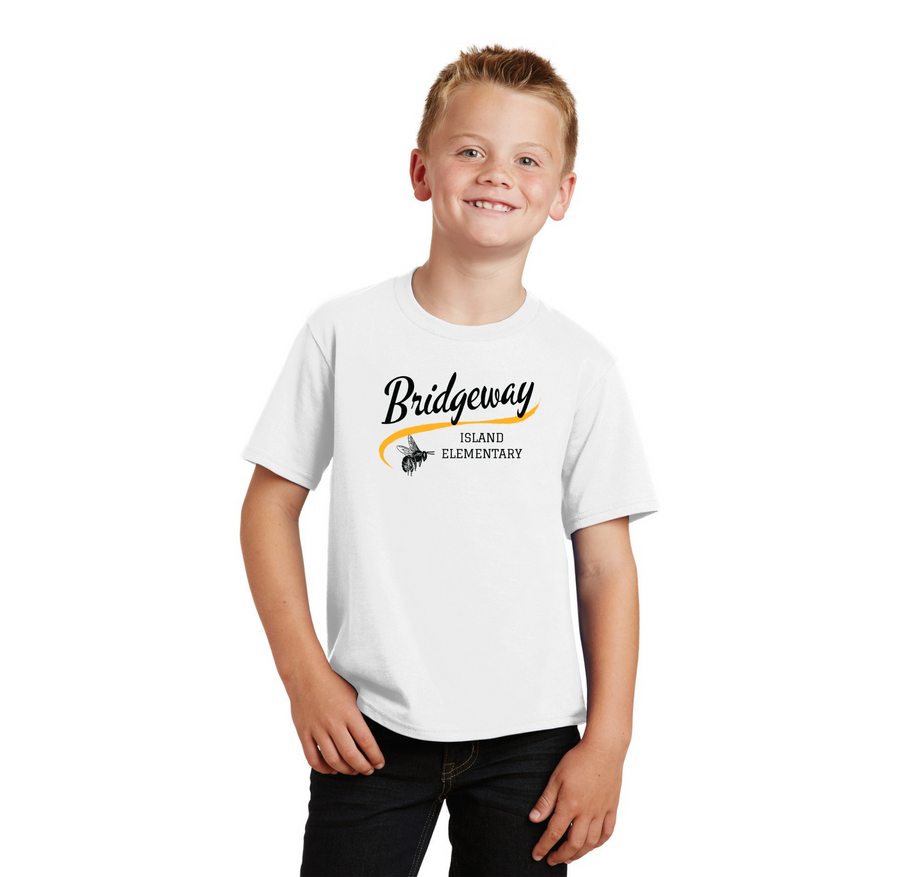 Bridgeway Island-Youth Unisex Fan Favorite Premium Tee Cursive Logo