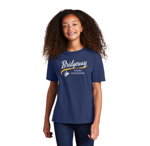 Bridgeway Island-Youth Unisex Fan Favorite Premium Tee Cursive Logo