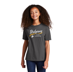 Bridgeway Island-Youth Unisex Fan Favorite Premium Tee Cursive Logo