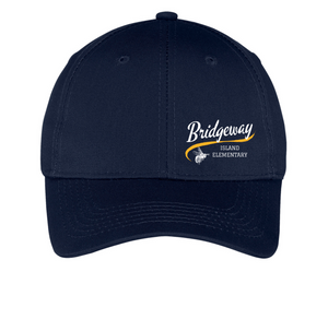 Bridgeway Island-Youth Port & Company Six-Panel Twill Cap Cursive Logo