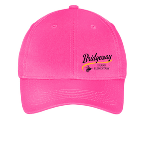 Bridgeway Island-Youth Port & Company Six-Panel Twill Cap Cursive Logo