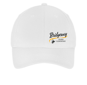 Bridgeway Island-Youth Port & Company Six-Panel Twill Cap Cursive Logo