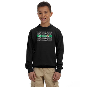 Matt Garcia Career and College Academy-Youth Unisex Crewneck Sweatshirt_Typographic Logo