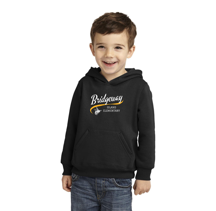 Bridgeway Island-Toddler Pullover Hooded Sweatshirt Cursive Logo