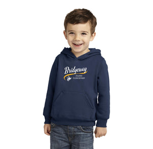 Bridgeway Island-Toddler Pullover Hooded Sweatshirt Cursive Logo