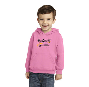 Bridgeway Island-Toddler Pullover Hooded Sweatshirt Cursive Logo