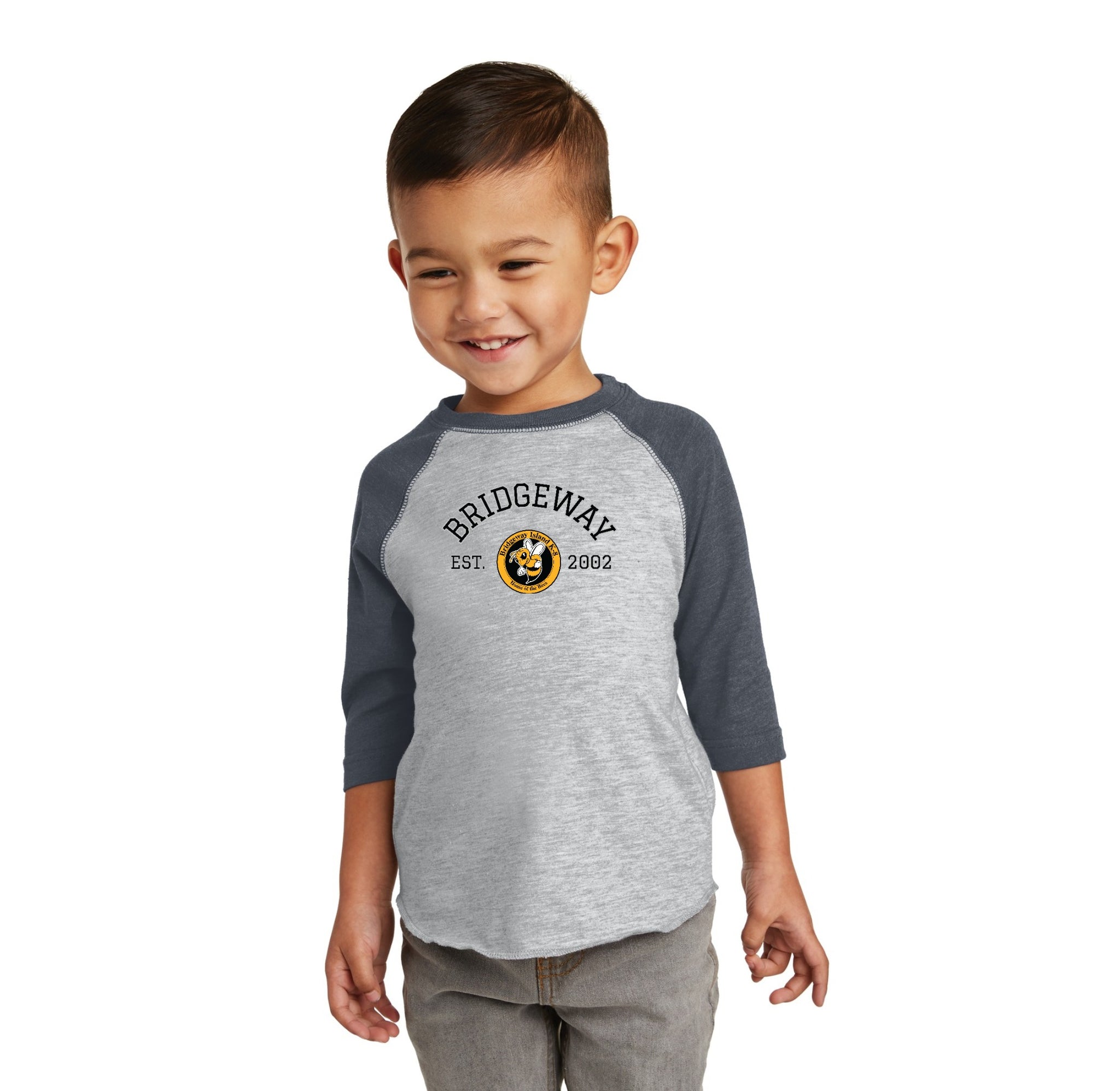 Bridgeway Island-Toddler Premium Soft Baseball Tee Circle Logo