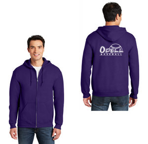 Odell Rec Sports Store 2024 On-Demand-Adult Unisex Full-Zip Hooded Sweatshirt Baseball Logo