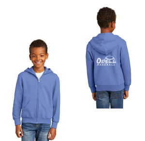 Odell Rec Sports Store 2024 On-Demand-Youth Unisex Full-Zip Hooded Sweatshirt Baseball Logo