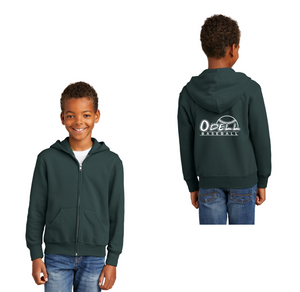 Odell Rec Sports Store 2024 On-Demand-Youth Unisex Full-Zip Hooded Sweatshirt Baseball Logo