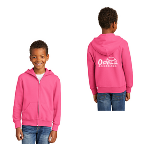 Odell Rec Sports Store 2024 On-Demand-Youth Unisex Full-Zip Hooded Sweatshirt Baseball Logo