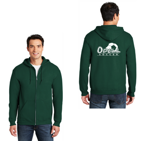 Odell Rec Sports Store 2024 On-Demand-Adult Unisex Full-Zip Hooded Sweatshirt Soccer Logo