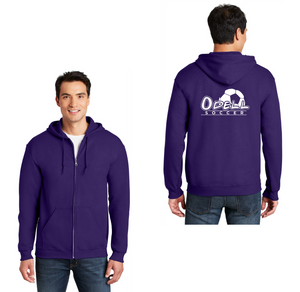 Odell Rec Sports Store 2024 On-Demand-Adult Unisex Full-Zip Hooded Sweatshirt Soccer Logo