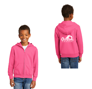 Odell Rec Sports Store 2024 On-Demand-Youth Unisex Full-Zip Hooded Sweatshirt Soccer Logo