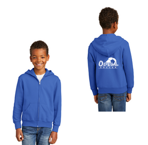 Odell Rec Sports Store 2024 On-Demand-Youth Unisex Full-Zip Hooded Sweatshirt Soccer Logo