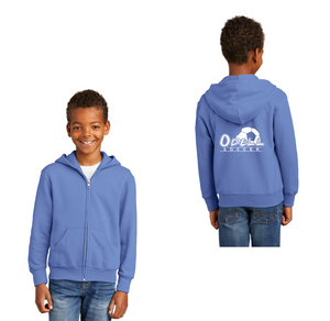 Odell Rec Sports Store 2024 On-Demand-Youth Unisex Full-Zip Hooded Sweatshirt Soccer Logo