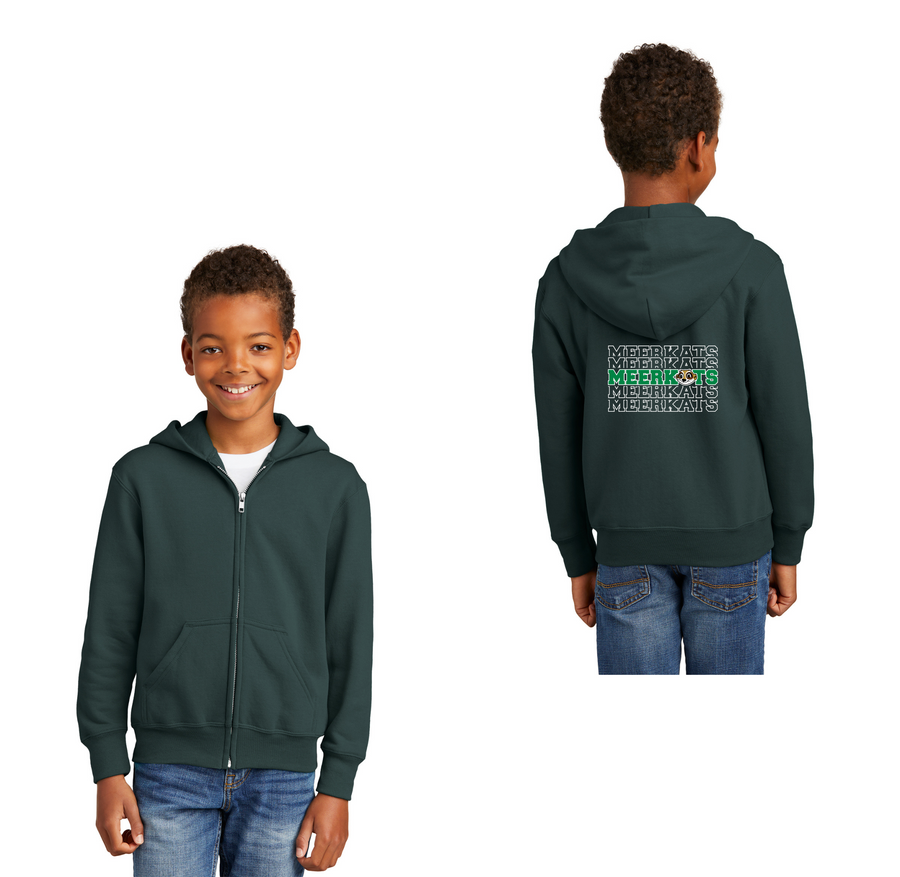 Matt Garcia Career and College Academy Spirit Wear 2024 On-Demand-Youth Unisex Full-Zip Hooded Sweatshirt_Typographic Logo